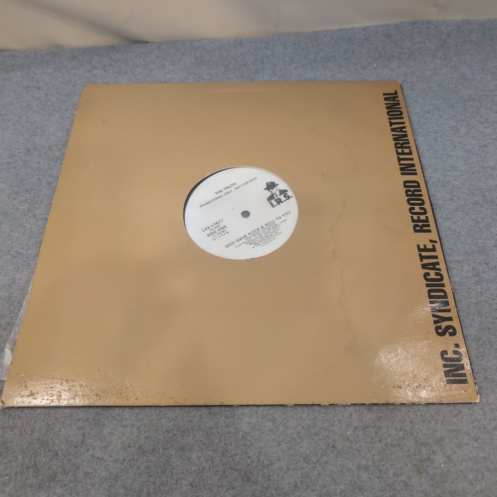 The Truth God Gave Rock & Roll To You 12" Vinyl Promo Single IRS Records 1989 - Picture 3 of 7